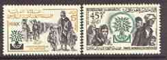 Morocco 1960 World Refugee Year set of 2 unmounted mint, SG 73-74*