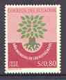 Ecuador 1960 World Refugee Year 80c unmounted mint, SG 1154*