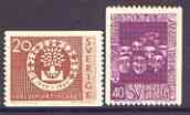 Sweden 1960 World Refugee Year set of 2 unmounted unmounted mint, SG 418-19