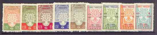 Paraguay 1960 World Refugee Year (1st issue) set of 9 unmounted mint, SG 870-78*