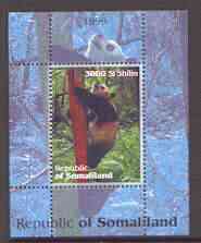 Somaliland 1999 Pandas perf souvenir sheet unmounted mint