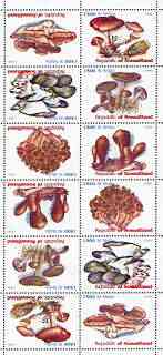 Somaliland 1999 Fungi perf sheetlet of 12 values containing 2 sets of 6 arranged tete-beche unmounted mint