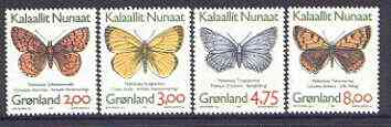 Greenland 1997 Butterflies set of 4 unmounted mint, SG 313-16