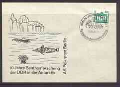 Postmark - West Berlin 1990 illustrated cover for 10th Anniversary of German Antarctic study with fine Crustacean cancel