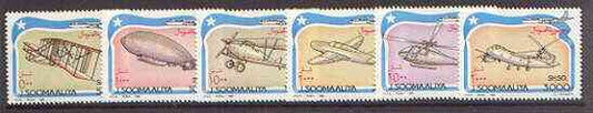 Somalia 1993 Aviation set of 6 unmounted mint, Mi 485-90*