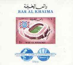 Ras Al Khaima 1966 Football World Cup 1R imperf m/sheet (Wembley Stadium) unmounted mint Mi BL 26
