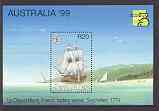 Seychelles 1999 18th Century Ships m/sheet unmounted mint SG MS 894 (with 'Australia 99' imprint in corner)