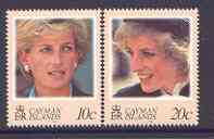 Cayman Islands 1998 Princess Diana Commemoration set of 2 unmounted mint, SG 856-57*