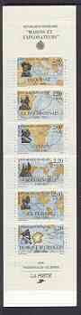 Booklet - France 1988 Red Cross Fund (Explorers) 15f60 Booklet complete and pristine SG CSB11