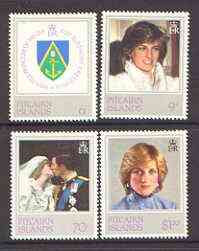 Pitcairn Islands 1982 Princess Di's 21st Birthday set of 4 unmounted mint, SG 226-29