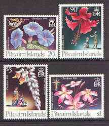Pitcairn Islands 1994 Christmas Flowers set of 4 unmounted mint, SG 458-61