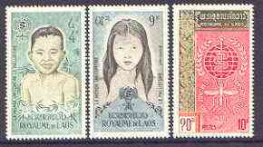 Laos 1962 Malaria Eradication perf set of 3 unmounted mint, SG 121-23