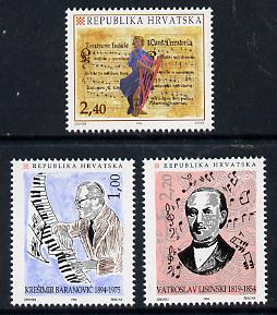 Croatia 1994 Musical Anniversaries set of 3 unmounted mint SG 287-9