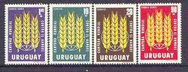 Uruguay 1963 Freedom From Hunger set of 4 unmounted mint, SG 1225-28
