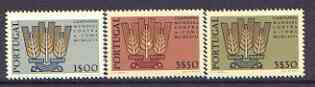 Portugal 1963 Freedom From Hunger set of 3 unmounted mint, SG 1221-23