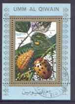 Umm Al Qiwain 1972 Insects individual perf sheetlet #05 (Ladybird) cto used as Mi 1342