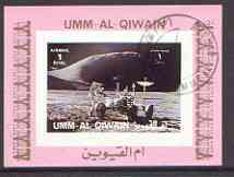 Umm Al Qiwain 1972 History of Space #2 individual imperf sheetlet #02 cto used as Mi 1195B