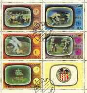 Fujeira 1972 Apollo 16 perf set of 5 cto used, Mi 890-94