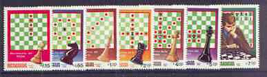 Nicaragua 1983 Chess perf set of 7 unmounted mint, SG 2504-10*