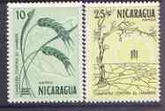 Nicaragua 1963 Freedom From Hunger perf set of 2 unmounted mint, SG 1483-84