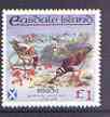 Easdale 1998 19th World Scout Jamboree overprinted in silver on Flora & Fauna definitive Â£1 perf (Birds) unmounted mint