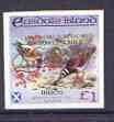 Easdale 1998 19th World Scout Jamboree overprinted in gold on Flora & Fauna definitive Â£1 imperf (Birds) unmounted mint
