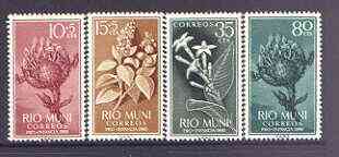 Rio Muni 1960 Child Welfare Fund (Plants) set of 4 unmounted mint, SG 10-13*