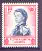 Turks & Caicos Islands 1957 Queen Elizabeth 1d (after Annigoni) from def set unmounted mint, SG 237*