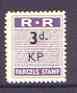 Northern Rhodesia 1951-68 Railway Parcel stamp 3d (small numeral) overprinted KP (Kapiri M'Posho) unmounted mint* 