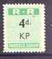 Northern Rhodesia 1951-68 Railway Parcel stamp 4d (small numeral) overprinted KP (Kapiri M'Posho) unmounted mint* 