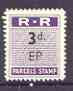 Northern Rhodesia 1951-68 Railway Parcel stamp 3d (small numeral) overprinted EP (Pemba) unmounted mint* 