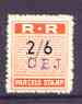 Northern Rhodesia 1951-68 Railway Parcel stamp 2s6d (small numeral) handstamped CBJ (Chambishi) unmounted mint*