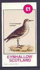 Eynhallow 1982 Sandpiper imperf souvenir sheet (Â£1value) unmounted mint