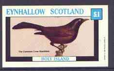 Eynhallow 1982 Crow Blackbird imperf souvenir sheet (Â£1value) unmounted mint