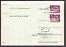 Postmark - West Berlin 1967 postcard used with special cancellation for 20th Year of the Marshall Plan (European Recovery Programme)