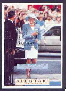 Cook Islands - Aitutaki 1998 Diana, Princess of Wales Commemoration m/sheet unmounted mint, SG 700