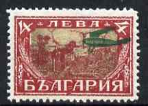 Bulgaria 1927 Air 4L Harvesters with opt in green instead of blue (unissued) unmounted mint as SG 283