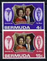 Bermuda 1972 Royal Silver Wedding set of 2 unmounted mint, SG 291-92