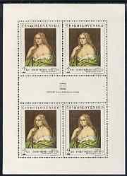 Czechoslovakia 1969 Josefina 2k (Painting) unmounted mint sheetlet of 4 (from Prage '68 4th issue) SG 1753