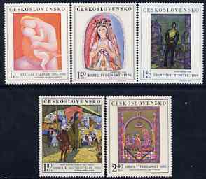 Czechoslovakia 1970 Art (5th issue) set of 5 unmounted mint, SG 1914-18