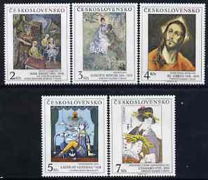 Czechoslovakia 1991 Art (26th issue) set of 5 unmounted mint, SG 3077-81