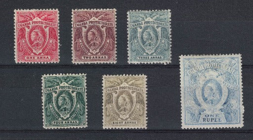 1898 QV Uganda Protectorate SG70 - 75 Mounted Mint