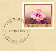 Australia 1982 Sturt's Desert Rose 27c postal stationery envelope with first day cancellation