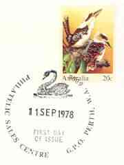 Australia 1978 Kookaburra 20c postal stationery envelope with first day cancel