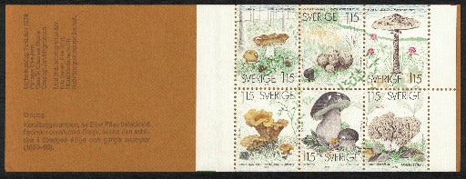 1978 Sweden Booklet- Edible Mushrooms. Mint