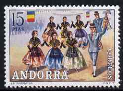 Andorra - Spanish 1972 La Marratxa (Dance) 15p (from Customs set) U/M, SG 79