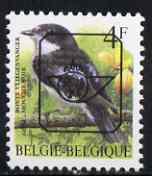 Belgium 1996-99 Birds #3 Pied Flycatcher 4f unmounted mint with boxed posthorn precancel, SG 3306