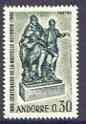 Andorra - French 1967 Centenary of New Reform (Statue of Dancers) U/M, SG F201*