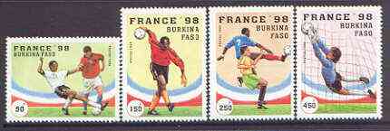 Burkina Faso 1996 Football World Cup perf set of 4 unmounted mint, 