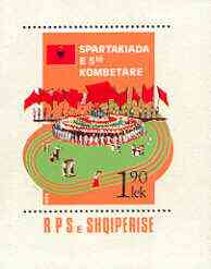 Albania 1984 Fifth National Spartakiad perf x imperf m/sheet (opening ceremony) unmounted mint, SG MS 2254
